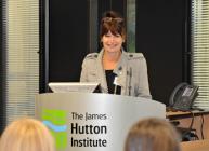 Professor Anne Glover speaking at a previous event at the James Hutton Institute