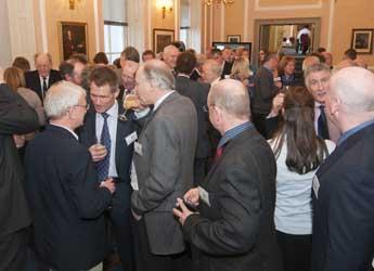 Photograph of the launch reception at the Royal Society of Edinburgh