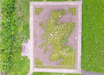 Vegetable Map of Scotland in the Living Field garden (c) James Hutton Institute