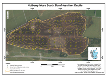 Nutberry Moss South, Dumfriesshire: Depths; 1998 survey; Macaulay Land Use Research Institute