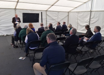 Dr Mark Taylor speaks to journalists during Potatoes in Practice 2018 (c) Hutton