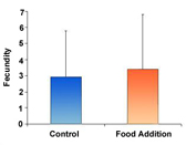 Figure 2C - The effects of food addition on fecundity