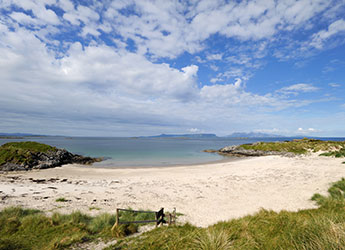 Photograph of a beach looking out to sea