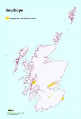 Distribution of Sourhope Soil Association