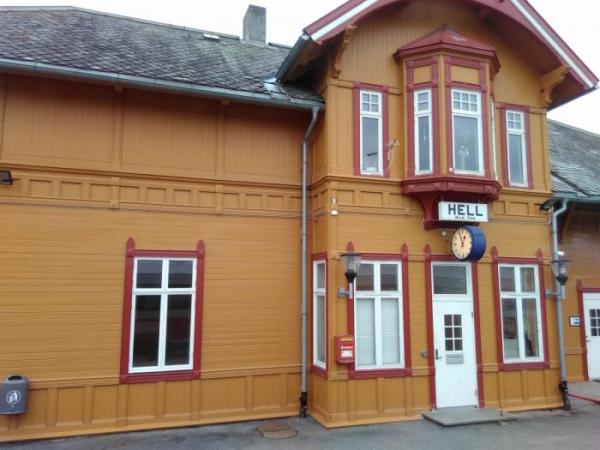 If someone tells you to 'go to Hell' you could take the train from Trondheim Værnes airport in Norway